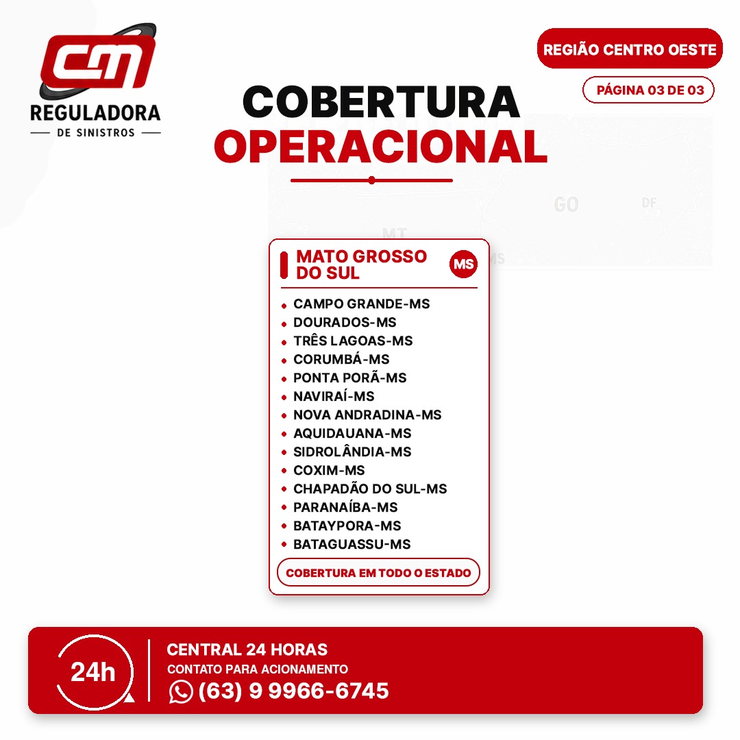 Cobertura Operacional - Região Centro-Oeste - Página 3 de 3 - Mato Grosso do Sul